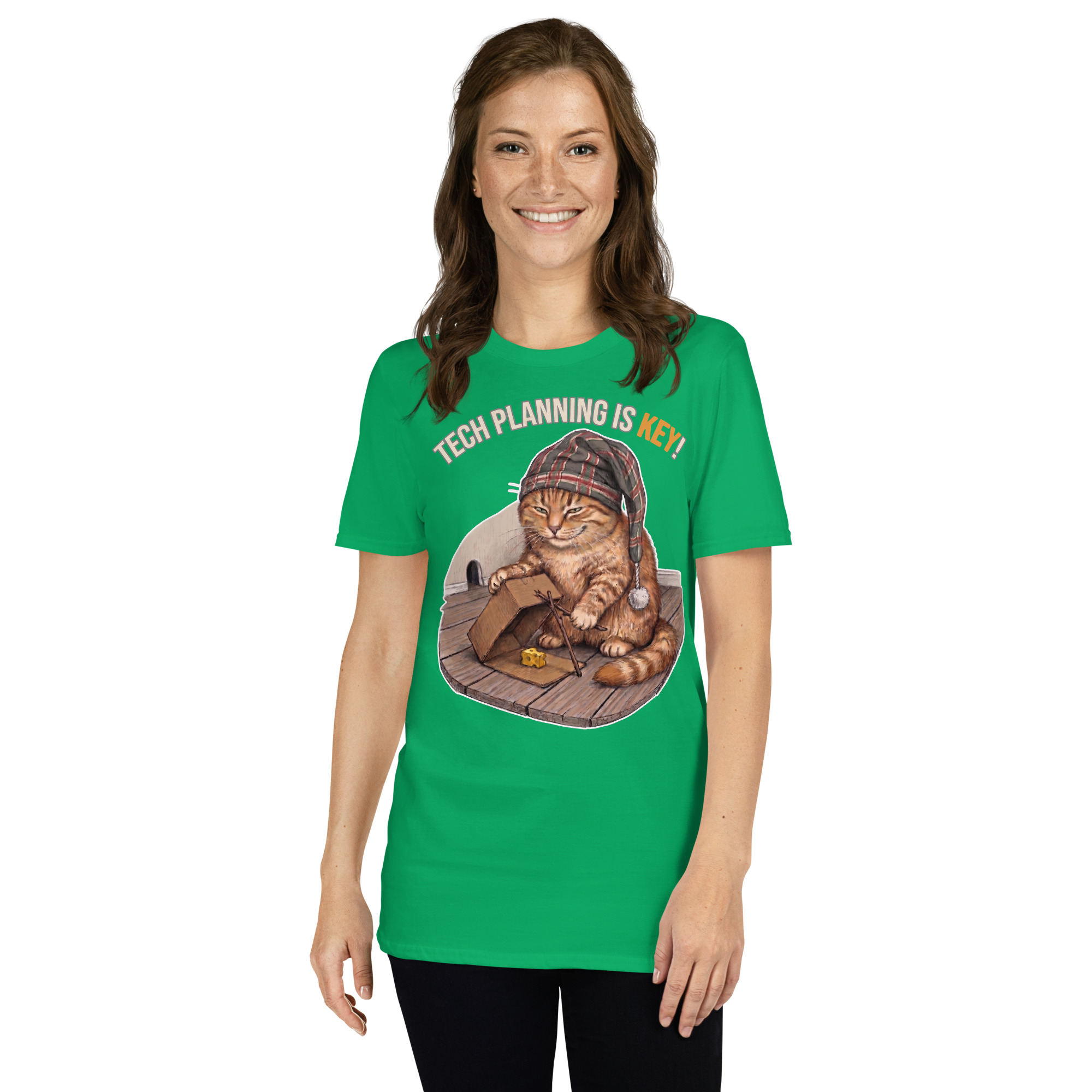 Tech Planning Cat Short-Sleeve Unisex T-Shirt