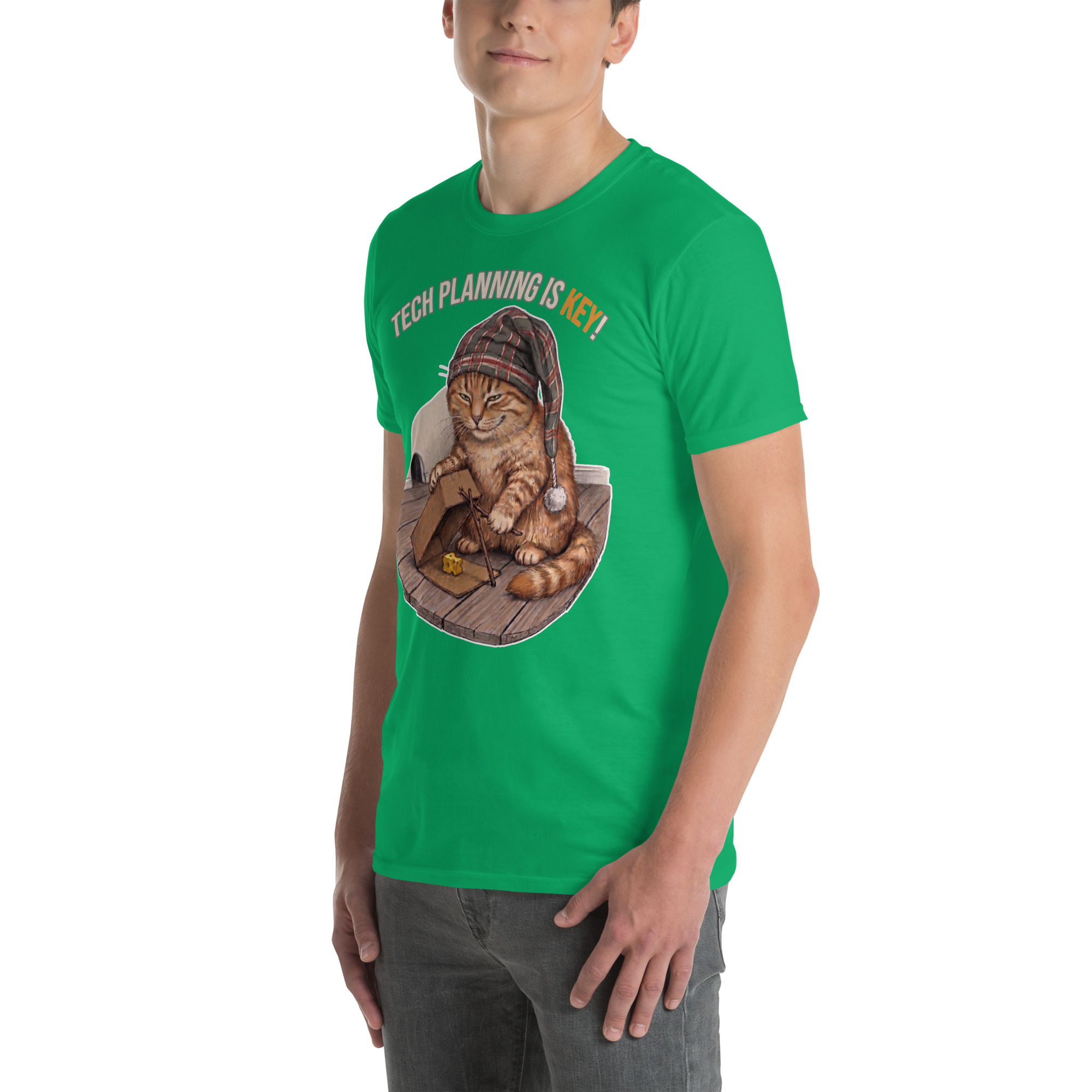 Tech Planning Cat Short-Sleeve Unisex T-Shirt